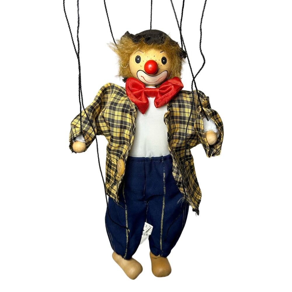 12" Vintage Groove International European Clown String Puppet (UK) Limited